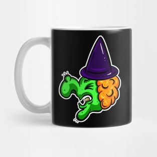 Halloween Green Witch Cartoon Wart Mug